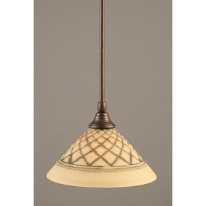 Any - 1 Light Stem Mini Pendant With Hang Straight Swivel-7.75 Inches Tall and 10 Inches Wide