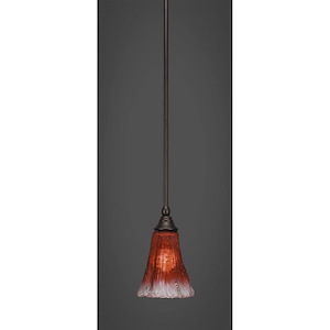 Stem - 1 Light Stem Mini Pendant With Hang Straight Swivel-8.25 Inches Tall and 5.5 Inches Wide