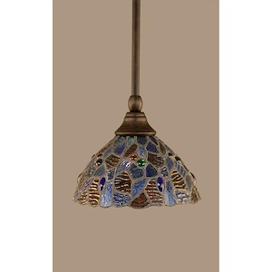Any - 1 Light Stem Mini Pendant With Hang Straight Swivel-6 Inches Tall and 7 Inches Wide