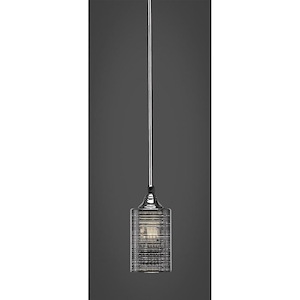 Stem - 1 Light Stem Mini Pendant With Hang Straight Swivel-8 Inches Tall and 4 Inches Wide
