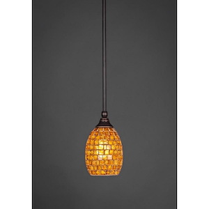 Any - 1 Light Stem Mini Pendant With Hang Straight Swivel-7.5 Inches Tall and 5 Inches Wide