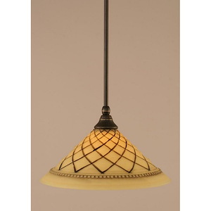 Any - 1 Light Stem Mini Pendant With Hang Straight Swivel-7.75 Inches Tall and 12 Inches Wide