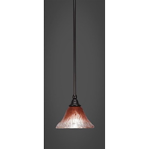 Stem - 1 Light Stem Mini Pendant With Hang Straight Swivel-6.25 Inches Tall and 7 Inches Wide