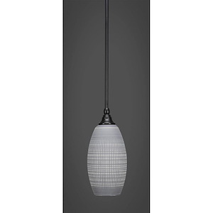Stem - 1 Light Stem Mini Pendant With Hang Straight Swivel-11.5 Inches Tall and 5.5 Inches Wide - 1218668