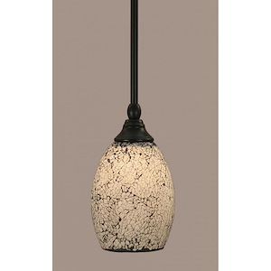 Any - 1 Light Stem Mini Pendant With Hang Straight Swivel-8.75 Inches Tall and 5 Inches Wide