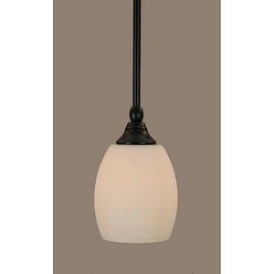 Any - 1 Light Stem Mini Pendant With Hang Straight Swivel-8 Inches Tall and 5 Inches Wide