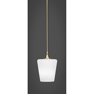 Stem - 1 Light Stem Mini Pendant With Hang Straight Swivel-8.75 Inches Tall and 6 Inches Wide