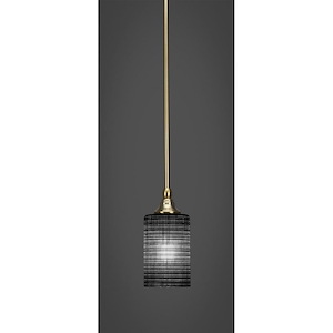 Stem - 1 Light Stem Mini Pendant With Hang Straight Swivel-8.25 Inches Tall and 4 Inches Wide