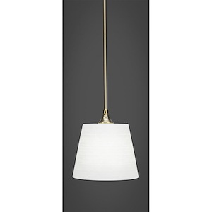 Stem - 1 Light Stem Mini Pendant With Hang Straight Swivel-10 Inches Tall and 10 Inches Wide - 1219189