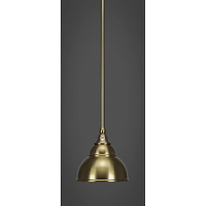 Stem - 1 Light Stem Mini Pendant With Hang Straight Swivel-8 Inches Tall and 7 Inches Wide - 1219190