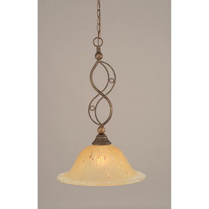 Jazz - 1 Light Pendant-26 Inches Tall and 17 Inches Wide - 358117