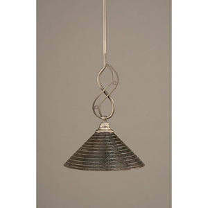 Jazz - 1 Light Stem Mini Pendant With Hang Straight Swivel-17 Inches Tall and 12 Inches Wide
