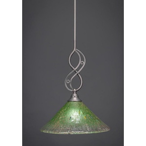 Jazz - 1 Light Stem Mini Pendant With Hang Straight Swivel-16.75 Inches Tall and 12 Inches Wide