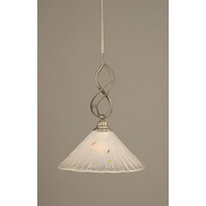 Jazz - 1 Light Stem Mini Pendant With Hang Straight Swivel-18 Inches Tall and 12 Inches Wide - 358079