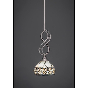 Jazz - 1 Light Stem Mini Pendant With Hang Straight Swivel-15.5 Inches Tall and 7 Inches Wide - 358090