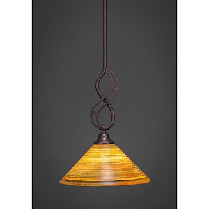 Jazz - 1 Light Stem Mini Pendant With Hang Straight Swivel-16 Inches Tall and 12 Inches Wide - 358083
