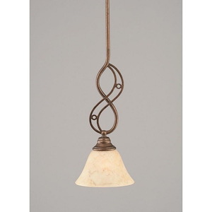 Jazz - 1 Light Stem Mini Pendant With Hang Straight Swivel-15.75 Inches Tall and 7 Inches Wide - 358082