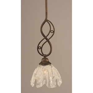 Jazz - 1 Light Stem Mini Pendant With Hang Straight Swivel-16 Inches Tall and 7 Inches Wide