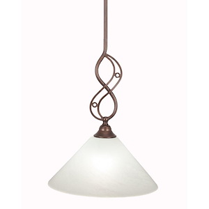 Jazz - 1 Light Mini Pendant With Hang Straight Swivel-16 Inches Tall and 12 Inches Wide
