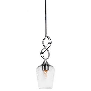 Jazz - 1 Light Mini Pendant With Hang Straight Swivel-17.5 Inches Tall and 5 Inches Wide - 1257312