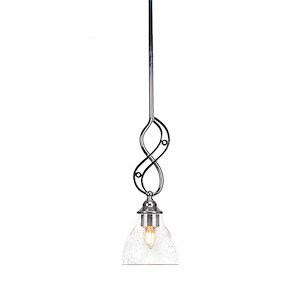 Jazz - 1 Light Mini Pendant With Hang Straight Swivel-17 Inches Tall and 6.25 Inches Wide - 1262571