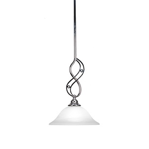 Jazz - 1 Light Mini Pendant With Hang Straight Swivel-16.25 Inches Tall and 12 Inches Wide