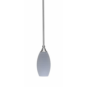 Stem - 1 Light Stem Hung Mini Pendant-10.75 Inche Tall and 5.5 Inches Wide