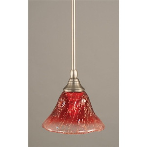 Any - 1 Light Stem Mini Pendant With Hang Straight Swivel-6.5 Inches Tall and 7 Inches Wide