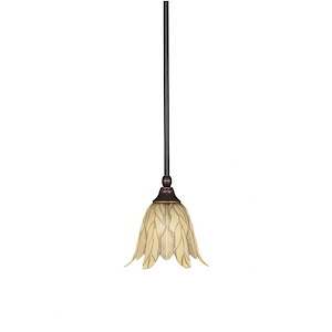 Any - 1 Light Stem Mini Pendant With Hang Straight Swivel-7.75 Inches Tall and 7 Inches Wide