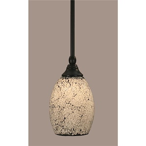 Any - 1 Light Stem Mini Pendant With Hang Straight Swivel-8.75 Inches Tall and 5 Inches Wide