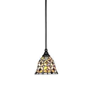 Any - 1 Light Stem Mini Pendant With Hang Straight Swivel-6.75 Inches Tall and 6.5 Inches Wide