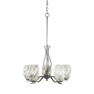 Revo - 5 Light Chandelier-18.5 Inches Tall and 21 Inches Wide