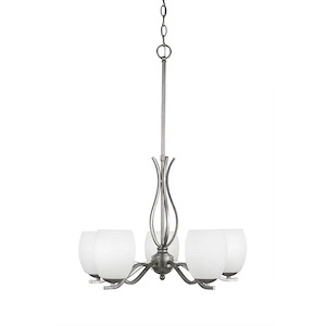 Revo - 5 Light Chandelier-18.5 Inches Tall and 20.25 Inches Wide