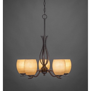 Revo-Five Light Chandelier-24 Inches Wide by 18.25 Inches High