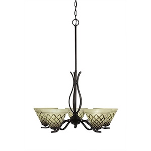 Revo-Five Light Chandelier-21.5 Inches Wide by 18.5 Inches High
