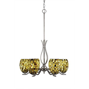 Revo - 6 Light Chandelier-18.5 Inches Tall and 23 Inches Wide