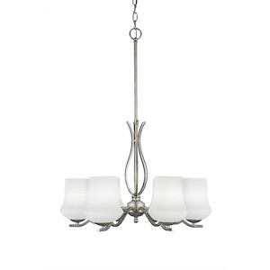 Revo - 6 Light Chandelier-18.5 Inches Tall and 23.25 Inches Wide