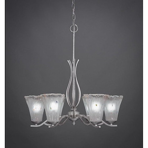 Revo - 6 Light Chandelier-18.25 Inches Tall and 24 Inches Wide