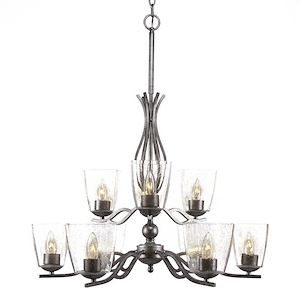 Revo - 9 Light Chandelier-22 Inches Tall and 20 Inches Wide