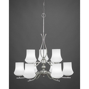 Revo - 9 Light Chandelier-24.25 Inches Tall and 28 Inches Wide
