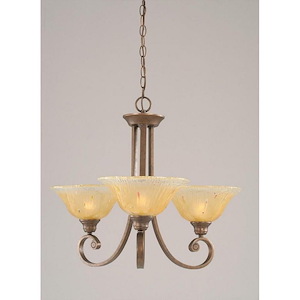 Curl - 3 Light Chandelier-22.5 Inches Tall and 24.5 Inches Wide