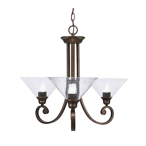 Curl - 3 Light Uplight Chandelier-20.75 Inches Tall and 23.75 Inches Wide - 1290402