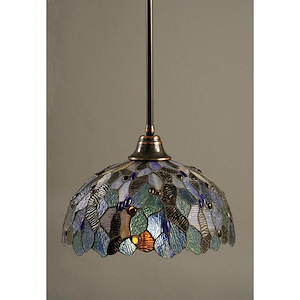 Any - 1 Light Stem Pendant With Hang Straight Swivel-10.5 Inches Tall and 16 Inches Wide