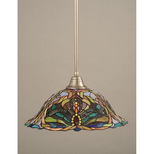 Any - 1 Light Stem Pendant With Hang Straight Swivel-8.5 Inches Tall and 19 Inches Wide