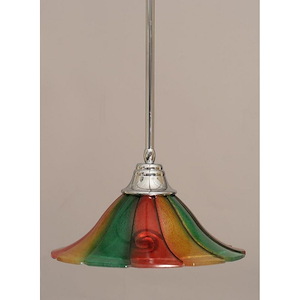 Any - 1 Light Stem Pendant With Hang Straight Swivel-8.5 Inches Tall and 14 Inches Wide