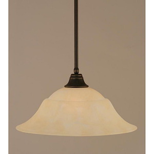 Any - 1 Light Stem Pendant With Hang Straight Swivel-9.5 Inches Tall and 20 Inches Wide