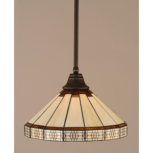 Any - 1 Light Stem Pendant With Hang Straight Swivel-9.5 Inches Tall and 15 Inches Wide