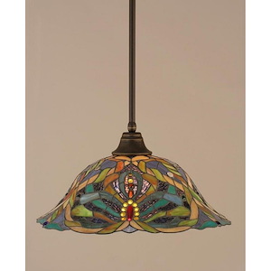 Any - 1 Light Stem Pendant With Hang Straight Swivel-10 Inches Tall and 19 Inches Wide - 358368