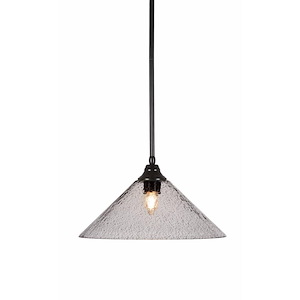 1 Light Stem Pendant With Hang Straight Swivel-9 Inches Tall and 16 Inches Wide