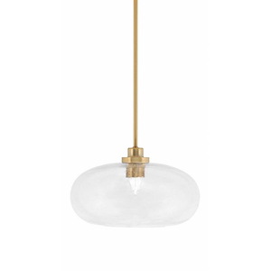 Odyssey - 1 Light Stem Hung Mini Pendant-7.75 Inches Tall and 13 Inches Wide - 1310875